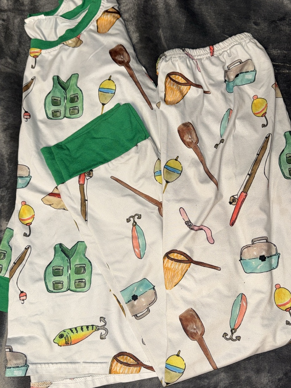 Kids Boutique Fishing Print Pajama Set